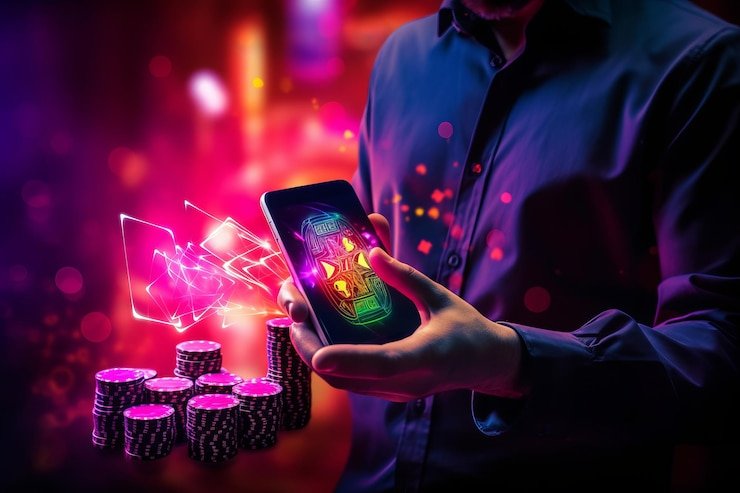 Pengguna mengecek promo melalui ponsel